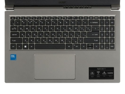 Ноутбук Acer Aspire Lite AL15-33P-C0P8/NX.D2MCD.002/Intel N150/8Gb/512Gb/15.6 FHD IPS/DOS серый